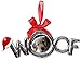 DEI Picture Frame Christmas Ornament with Santa Hat and Red Ribbon Bow (WOOF)