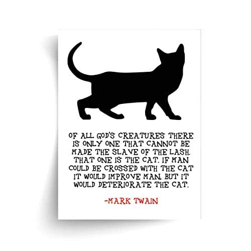 Mark Twain Cat Quotes Amazon.com: Mark Twain Cat Quote Unframed Print : Handmade Products