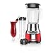 BLACK+DECKER BL1821RG-P FusionBlade Digital Blender with 6-Cup Glass Jar and 20 Ounce BPA-Free Portable Personal Blender Jar, Red/Stainless Steel Blender
