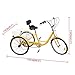 Happybuy 24 Inch Adult Tricycle 7 Speed Three Wheel Bike Trike Cruise Bike Large Size Basket for Shopping Exercise Women Bike （Yellow 7 Speed）thumb 4