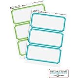 Martha Stewart Home OfficeTM with AveryTM Removable Labels, Blue/green Borders, Classic, 18/pack