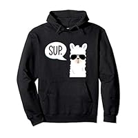 Funny "SUP" Llama hoodie pullover sweatshirt