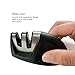 Professional Manual knife sharpener, 2 Stage System - Coarse & Fine, Protable, Black