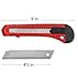 Fixson Utility Knife 18-MM Box Cutter (3 Pack) Retractable Razor Blade With Snap Off and Slide Locks - Great Packaging Tools & Hobby Knife (10 Replacement Blades Included)
