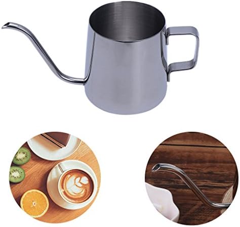 MM456 Gooseneck Drip Kettle, Long Narrow Spout Stainless Pour Coffee Pot Gooseneck Kettle Over Drip Coffee Kettle 250ml