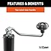 CURT 28350 Weld-On Pipe-Mount Swivel Trailer Jack, 5,000 lbs. 10-3/4 Inches Vertical Travel, CARBIDE BLACK POWDER COAT