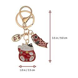 NUOBESTY Maneki Neko Lucky Cat Keychain: Japanese