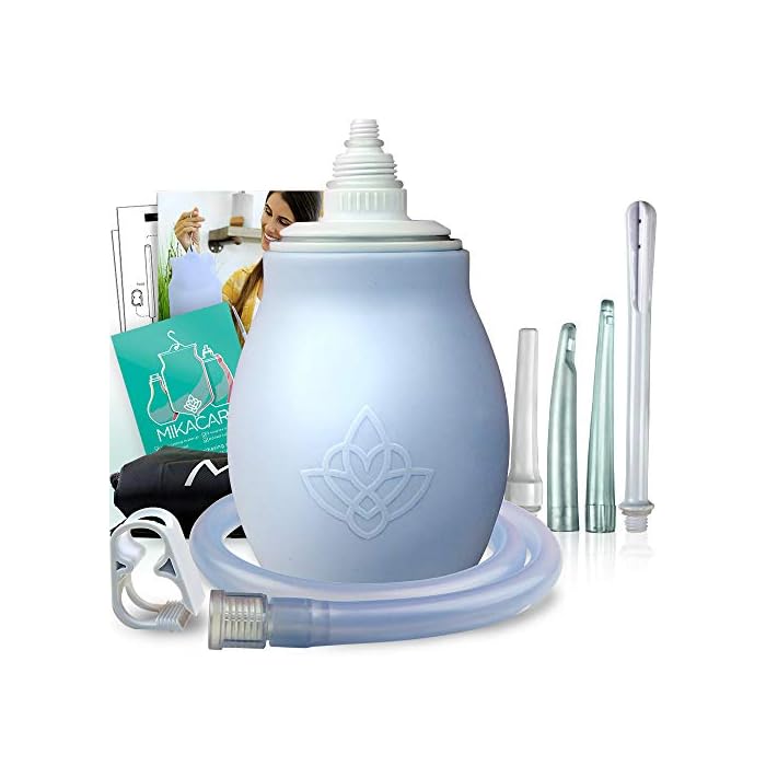 Silicone Enema Bulb Kit - Extra Large 15oz (450ml) Anal Douche for Men and Women - Portable - BPA and Phthalates Free…