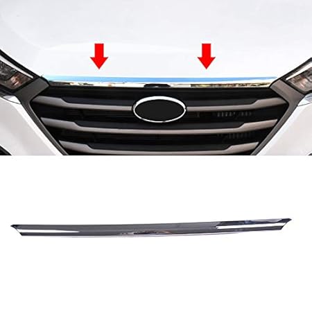 HIGH FLYING für Tucson 2016-2019 Glänzend Exterieur Motorhaube Kühlerhaube Dekor Stylingleisten ABS Kunststoff 1 Stück