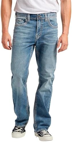 Silver Jeans Men's Craig Easy Fit Bootcut Jean, Light Marble