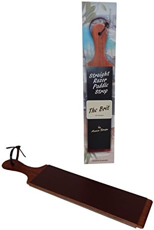 Straight Razor Strop โ Double Sided - English Bridle Leather - Italian Cowhide - Hand Made of Australian Recycled Red Hardwood