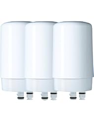 Brita Replacement Water Filter for Faucet Mount, Removes 99% of Lead, Sink Filtration System, White, 3 Count