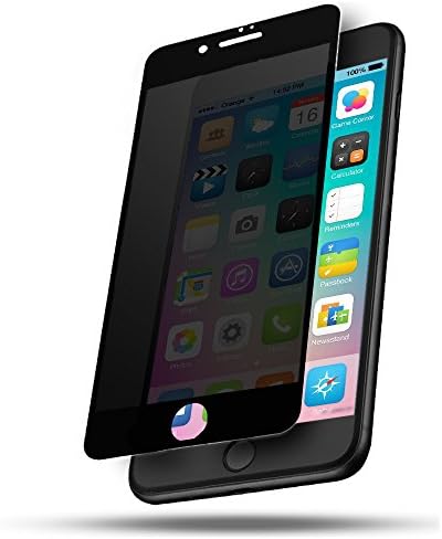 for Apple iPhone 7 4.7" Screen Protector Privacy Anti-Spy , Anti Spy 9H Tempered Glass, 3D Rounded Edge Full Cover Screen Protector (Black)