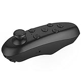 KuGi VR Remote Controller, Bluetooth Wireless Mini Portable Remote Controller with Controller Selfie ,Wireless Mouse,Video, Music, Ebook for Ios Android System and Pc Smartphones Tablets(Black)