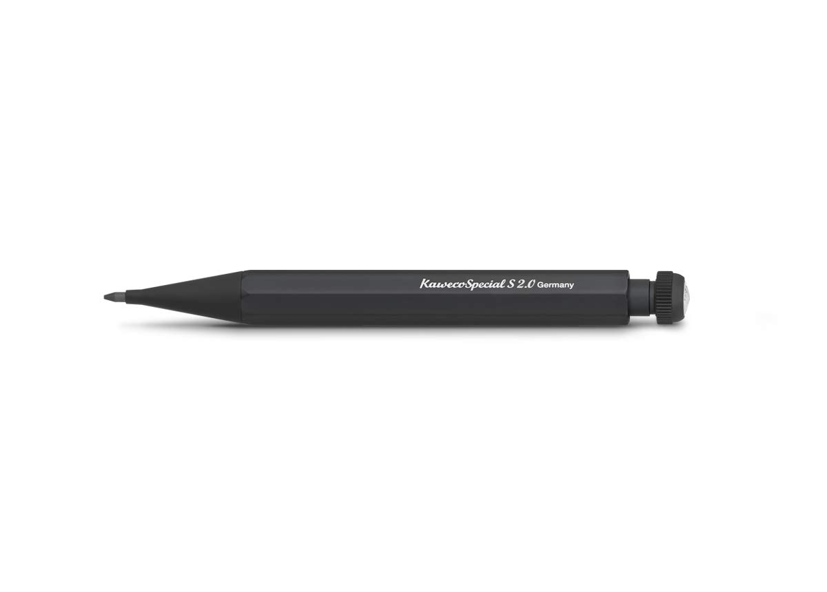 Kaweco SPECIAL S Mechanical Pencil Black 2.0 mm I Lead Push Pencil Made of Aluminium 10.5 cm I Refillable without Eraser