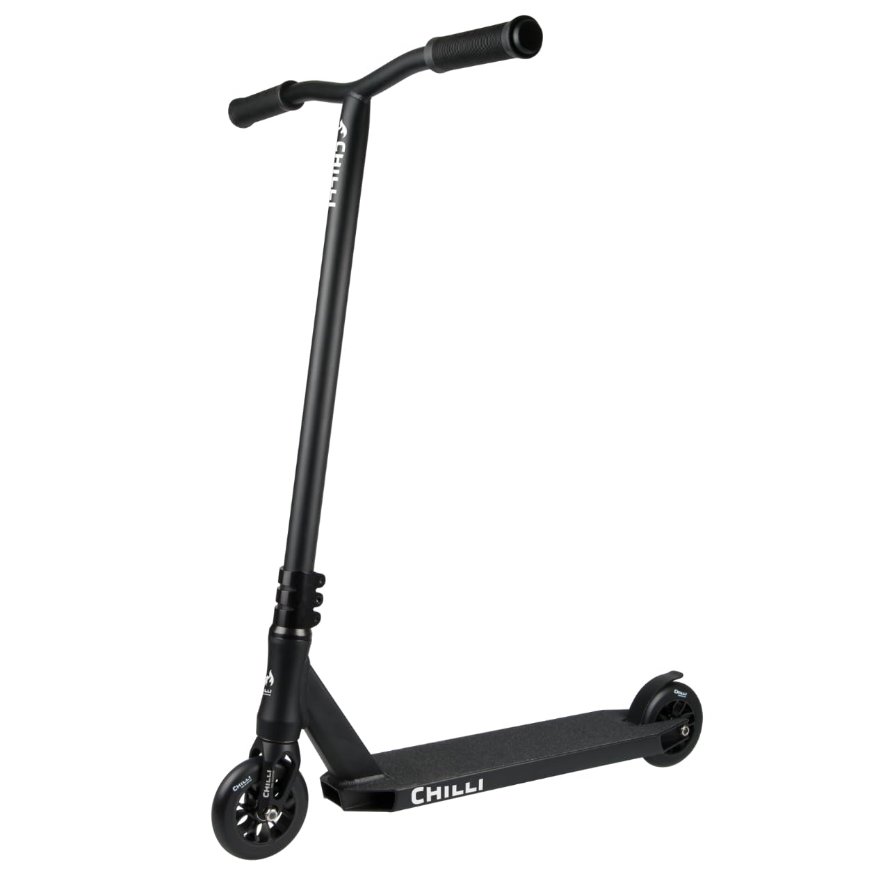 Chilli Pro | All Star Reaper Scooter | Premium Stunt Scooter for Beginners to Intermediate Riders | Ages 8+ | Spider HIC Compression | Grim Black