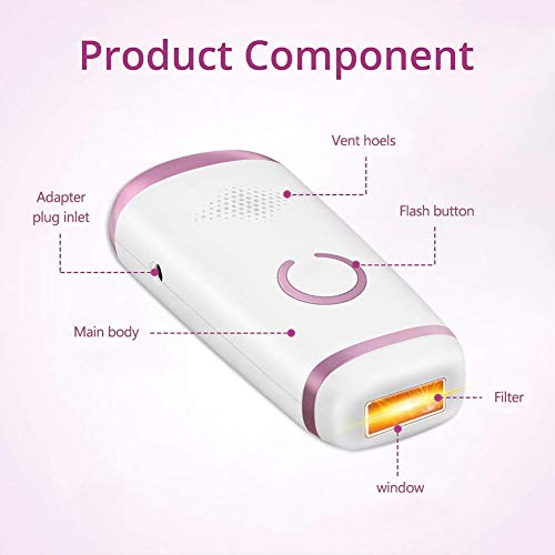 IPL Laser Hair Removal for Women Permanent, 500,000 Flashes Electric Painless Women Facial Hair Remover Devices Epilator with LCD Screen, Home Electrolysis Hair Removal for Women and Men Face Body