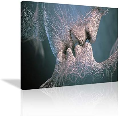 Love Kiss Wall Art Abstract Line People Poster Artwork Blue Wall Decor Art Adam and Eve Picture Print Modern Home Decor for Livingroom Bedroom Framed Ready to Hang Love Kiss Wall Art Abstract Line People Poster Artwork Blue Wall Decor Art Adam and Eve Picture Print Modern Home Decor for Livingroom Bedroom Framed Ready to Hang