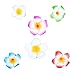 Anleolife Hawaiian Flowers Foam Hair Clips Bridal Barrette Hairpieces Tropical Beach Wedding Plumeria Flower Bridal Orchid Hairclip Hairpin Beauty Accessories 2Large 4 Small 6pcs/lot (mix color 6pcs)
