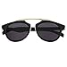 Shiratori Classic Rimsless Lens Woman's Brand Sunglasses 100% UV Protection (black)