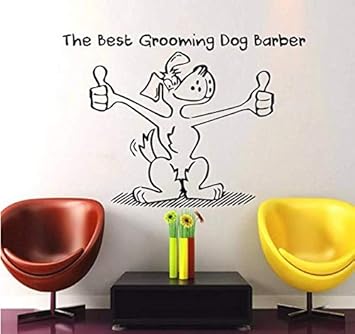 Amazon Com 3d Wall Stickers Waofe Art Decor Dog Grooming Salon Pet Shop Wall Stick Er Decal Posters Vinyl Wall Art Decals Decor Mural Pet Shop Sticker 58 43cm Baby