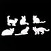 Dream_light Metal Cutting Dies, Embossing Stencil Template Mould for DIY Scrapbooking Photo Album Paper Card Making Craft Wedding Party Decoration Gift, Die-Cuts (Six Cats and Two Fishes)