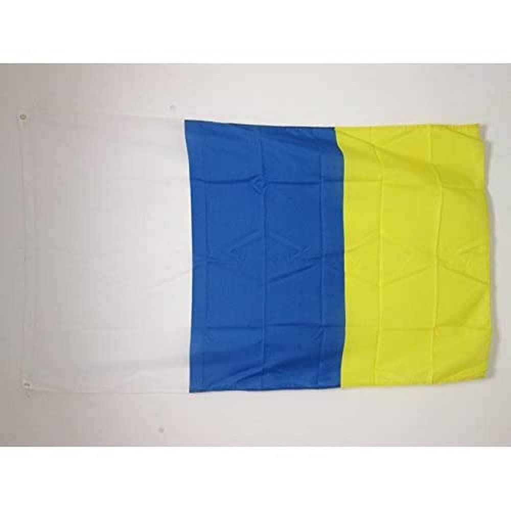 AZ FLAG - Canary Without Badge Flag - 3x5 Ft - 100D Polyester Spanish Region Of Canarias Sin Armas Banner with Two Metal Grommets - Fade Resistant - Vivid Colors - 3' x 5' Feet - 150x90 Cm — image 1