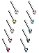 FUNRUN JEWELRY 10PCS 20G Stainless Steel Body Jewelry Piercing Nose Rings Studs Pins Crystal Piercing Set Straight Bar