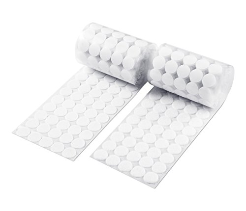 Heze 1000pcs (500 Pair Sets) 2cm Diameter Sticky Back Coins Nylon Coins Hook & Loop Self Adhesive Dots with Waterproof Sticky Glue Coins Tapes