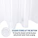 AmazerBath Clear Shower Curtain Liner, 72 x 78 Inches EVA 8G Heavy Duty Plastic Waterproof Weighted Thick Bathroom with 3 Weights and 12 Rustproof Grommet Holes