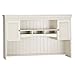 Bush Furniture Fairview 60W Hutch for L Shaped Desk in Antique White, Attachment with Shelves and Cabinets for Home Office