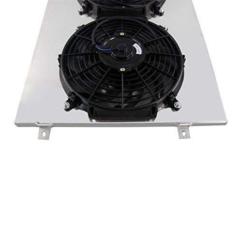 Primecooling Aluminum Radiator Shroud + Fan (12 inches Dia.) for Ford Bronco ,F100 F250 F350 1967-81