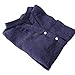 YANG-YI Clearance Women Cotton Solid Long Sleeve Shirt Casual Loose Blouse Button Down Tops (4XL, Blue)