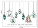 Cactus Plants Wall Stickers Peel and Stick Wall Decals for Bedroom Home Wall Decor Geometric Pots Wall Decal Vinyl Wall Stickers Removable Wallpaper for Living Room Classroom Office Boho Wall Decals