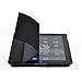 Afranker Ipad 2 / 3 / 4 Slim-Fit Folio Smart Four Fold Case Cover with Back Case With Afranker Cleaning Cloth Black