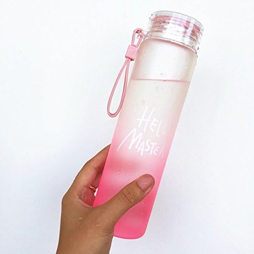 Btftkjbf Tapered Color Heat-Resistant Glass, Large Capacity Portable Water Cup, Creative Tea Cup of Korean Students Cup,D