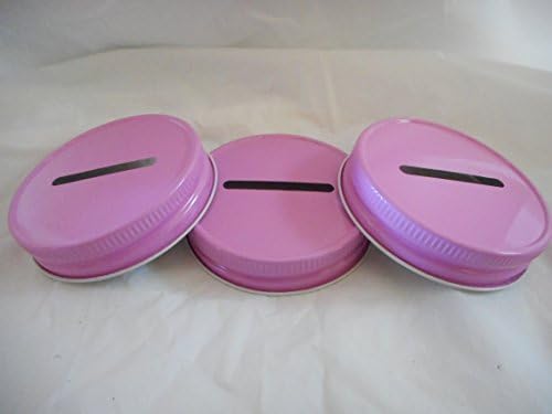 Metal Mason Jar Coin Lid - Pink Triple Pack