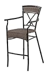 Panama Jack PJO-1201-ATQ-BS Rum Cay Barstool, Espresso