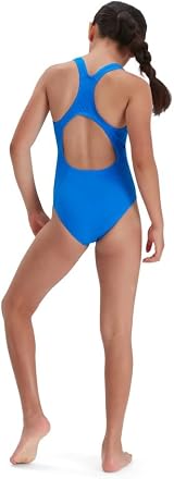 Speedo Girls Eco Endurance+ Medalist Swimsuit Chlorine Resistant Navy view 4