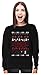Tstars - Merry Christmas The Upside Down Ugly Christmas Women Sweatshirt Medium Black
