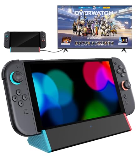 SiWiQU Switch 2 Docking Station, Portable TV Dock Only Compatible with Nintendo Switch 2 Console Charging Station Stand with 4K @ 120Hz HDMI Output / 100W Charging Input / USB 3.0