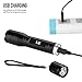 LE 700lm Rechargeable LED Tactical Flashlight Torch, High Brightness 3-Mode 10W, 2000 mAh 18650 Battery USB Cable Included Portable Hiking Camping Searching Running Household Tool (3 Modes)