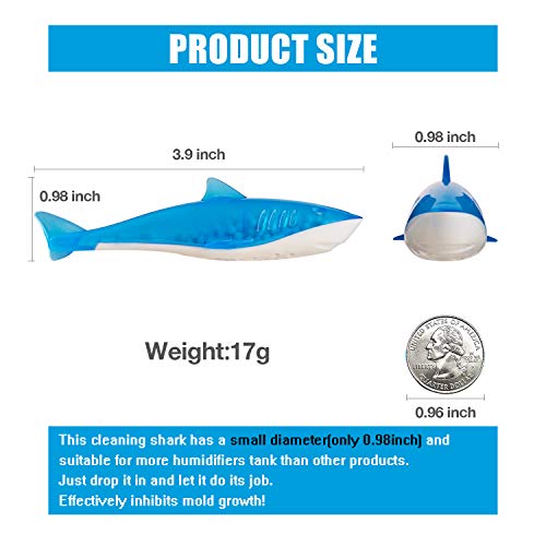 LIFVEAN Humidifier Tank Cleaner Fish Shark Fit Ultrasonic Evaporative