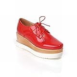 Carol Shoes Fashion Women's Comfort Lace-up Assorted Colors Casual Outdoor Platform Shoes