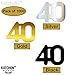 40th Birthday Decorations For Men - 40 Year Old Confetti 1000 Pcs | Black, Gold, White Number 40 Confetti | 40 Year Old Birthday Party Decorations | 40th Birthday Table Decorations | 40 Birthday Decor