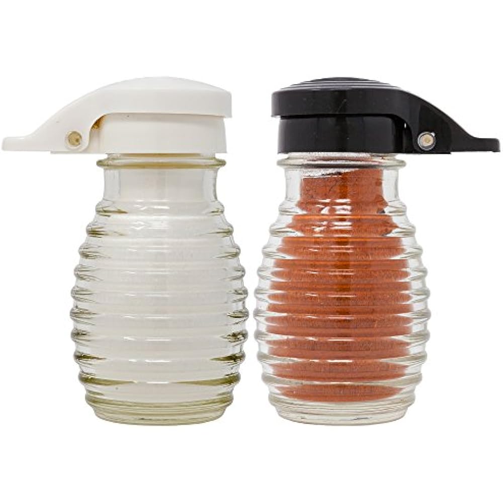 Salt And Pepper Shakers Gift Set 2 Pieces Moisture Proof Black " White Lids 648865469145 eBay