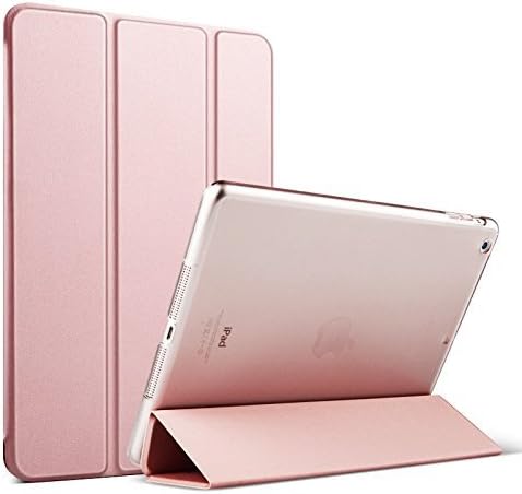 Cazcase PU Leather Translucent Back Smart Flip Case Cover for Apple Ipad Mini 5 2019 launched (Rose Gold)