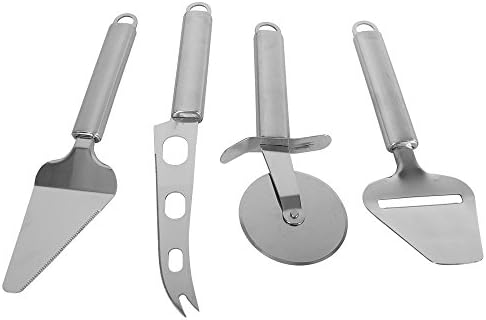 Sinohome 4 Piece Kitchen Gadgets Tools Set Includes Pizza Cutter ,Cheese Slicer, Cheese Knife, Pie Server Stainless Steel