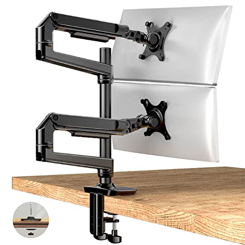 ErgoUnion Dual Monitor Stand for Desk, Dual Stacked Monitor Mount with