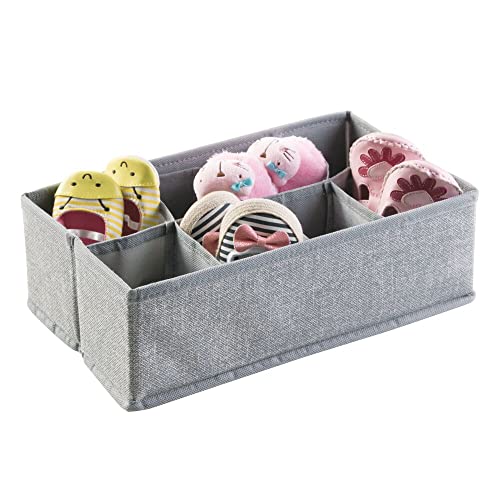 mDesign Fabric Divided 8Section Drawer Organizer Bins, Kid/Baby